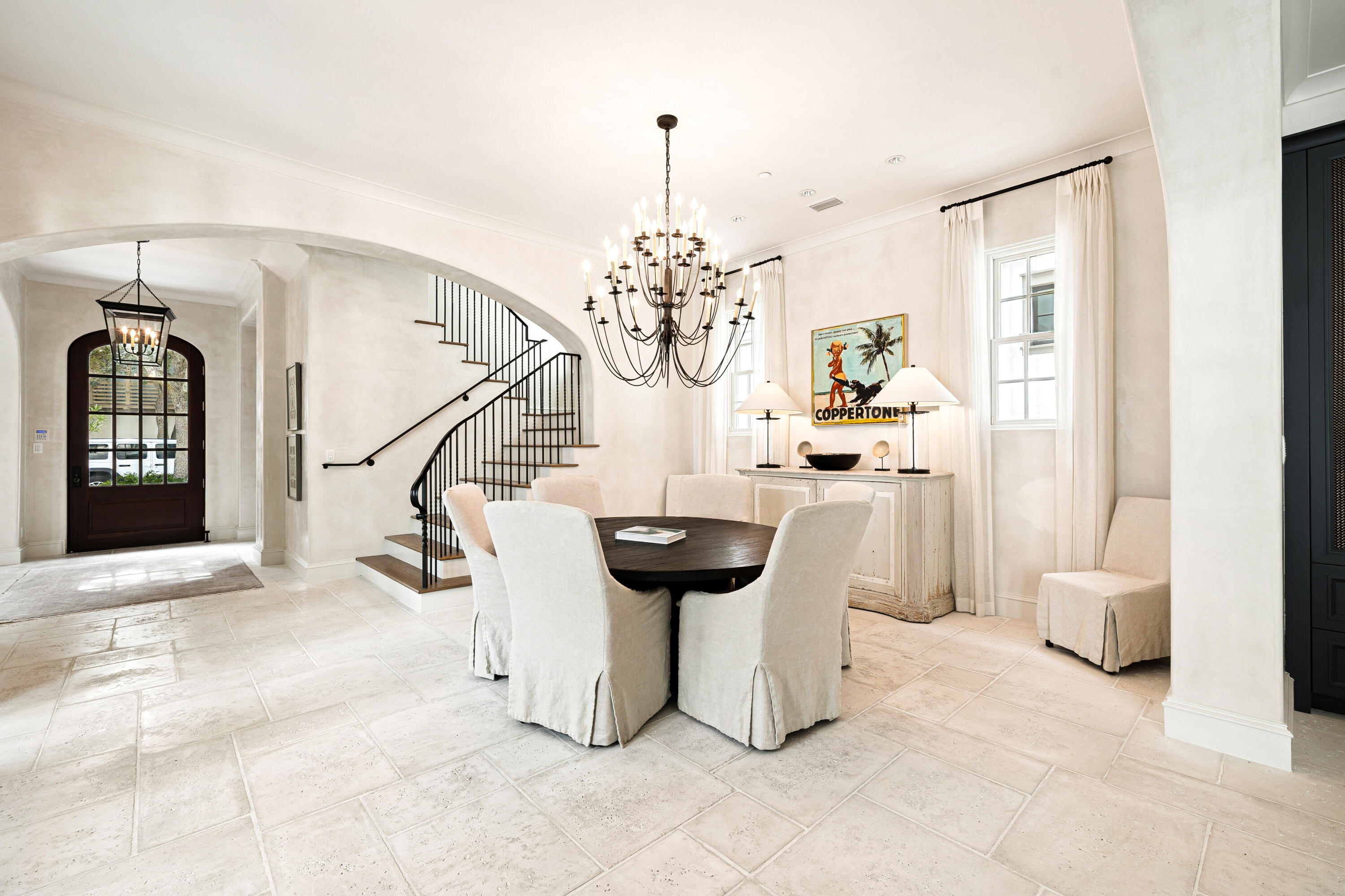 78 West Kingston Road Inlet Beach, FL 32461 - Photo 15 of 75 a view of a dining room with furniture and a chandelier