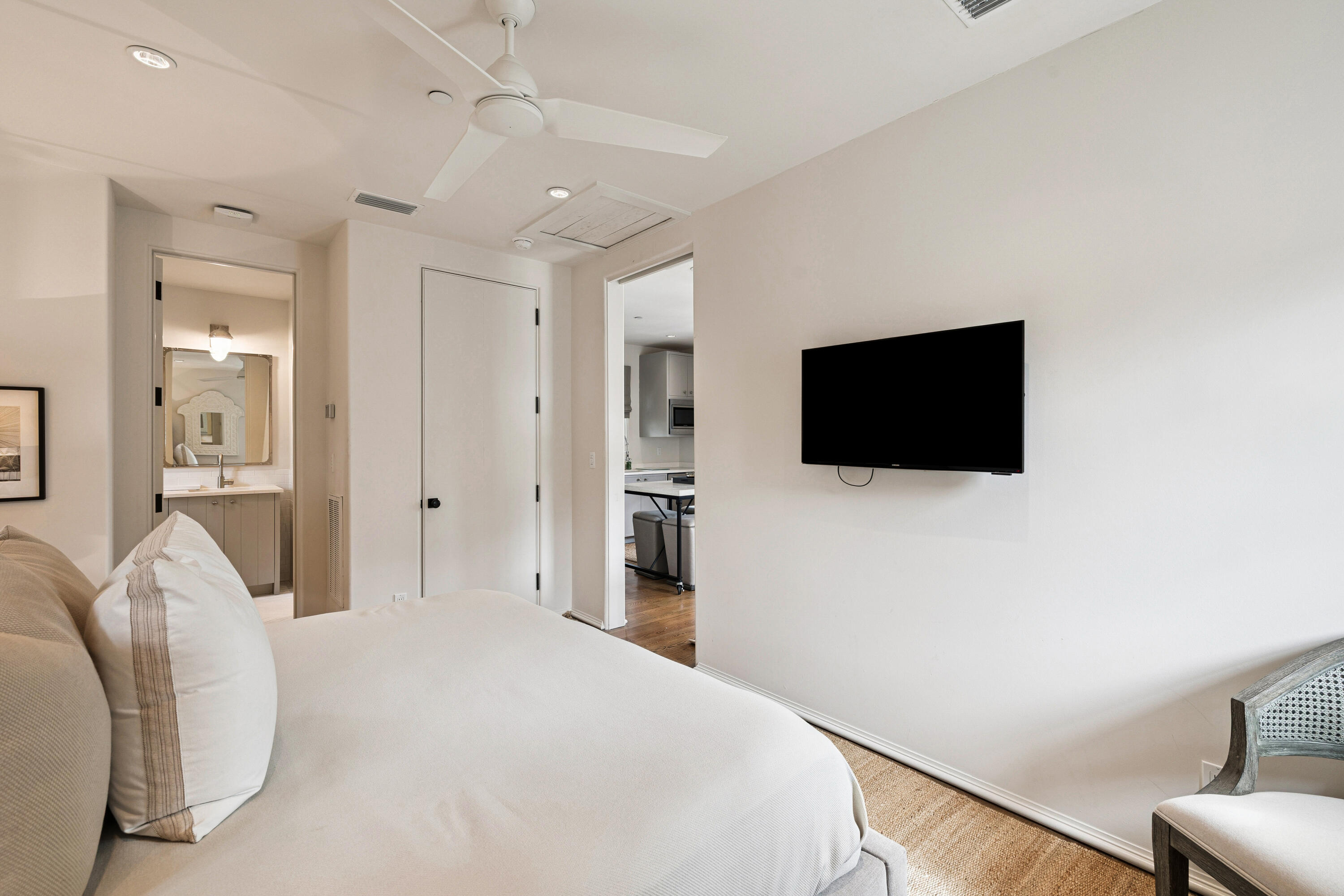 78 West Kingston Road Inlet Beach, FL 32461 - Photo 67 of 75 a bedroom with a bed and a flat screen tv