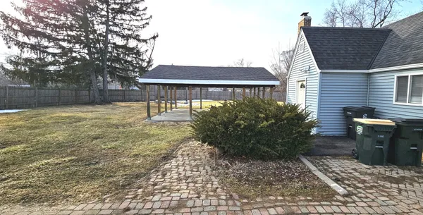 a backyard of a house