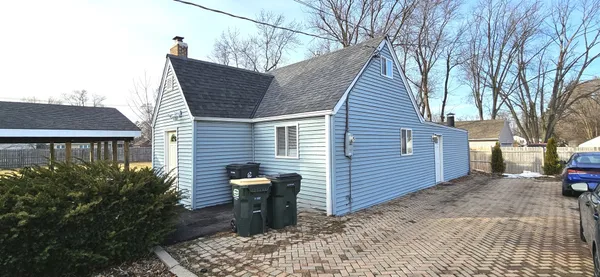 a view of a house with a patio