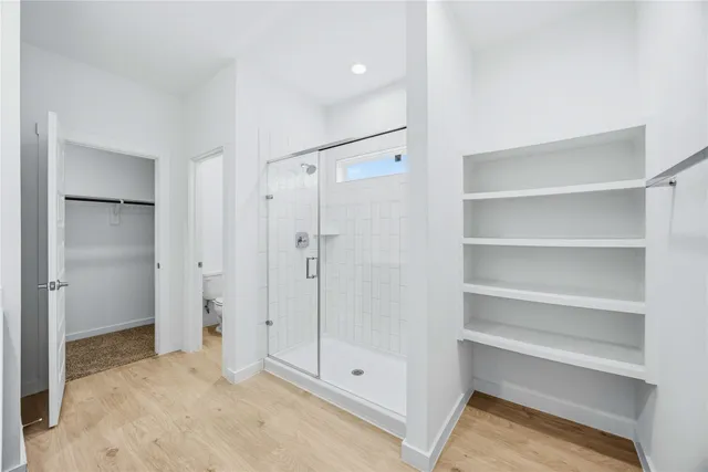 a view of bathroom with shower