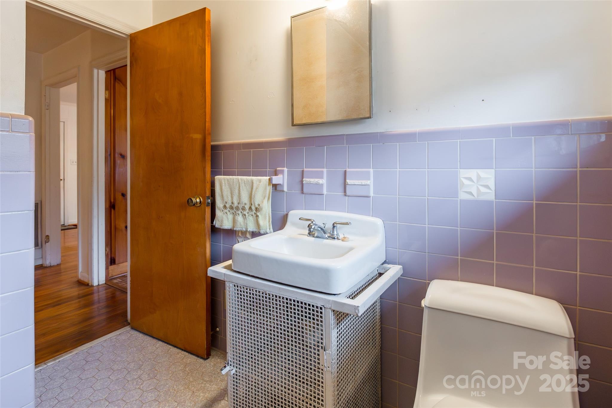 2100 J B Denton Road Lancaster, SC 29720 - Photo 25 of 44 a bathroom with a sink a toilet and mirror