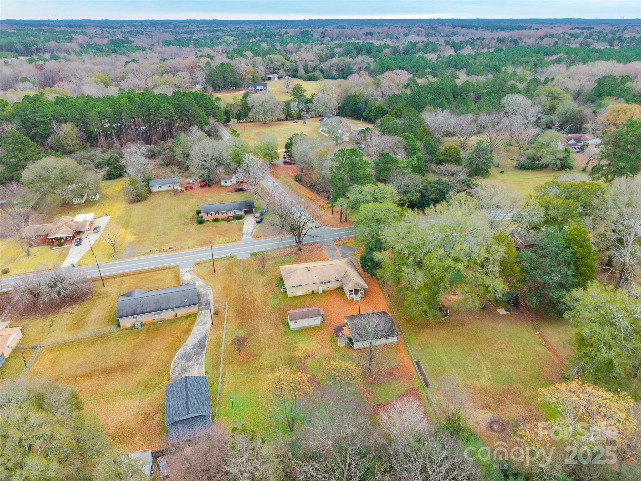 2100 J B Denton Road Lancaster, SC 29720 - Photo 43 of 44 an aerial view of residential house with outdoor space