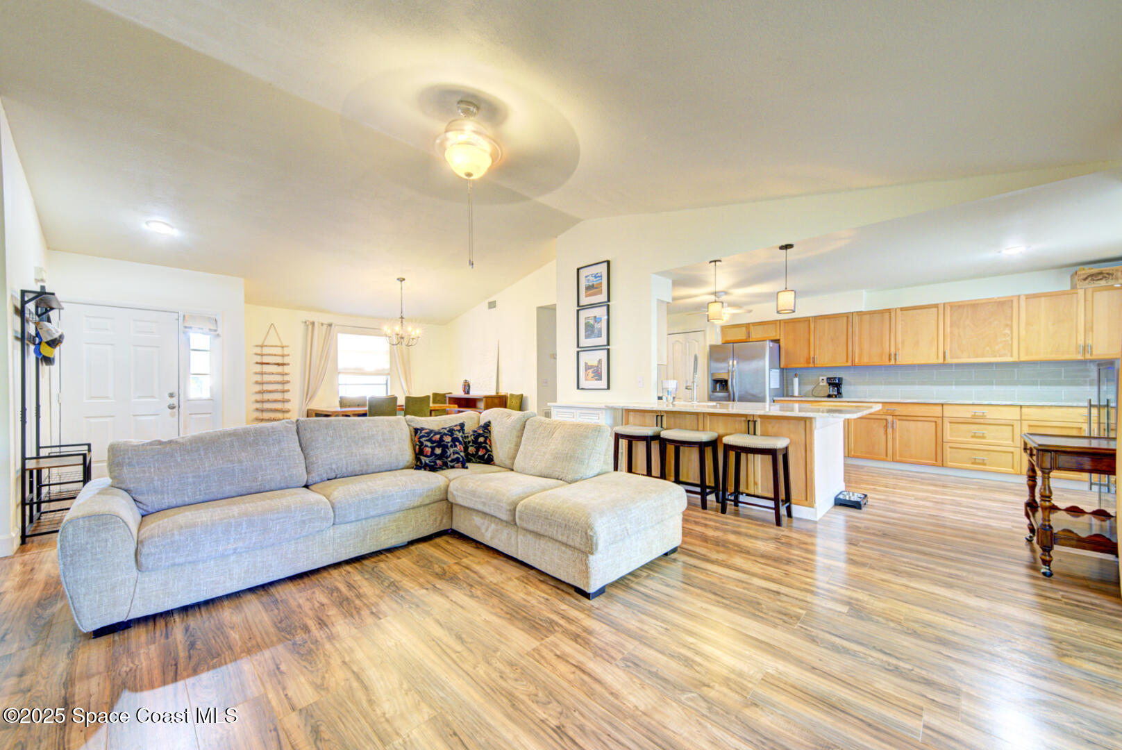 805 Gardener Road Rockledge, FL 32955 - Photo 7 of 38 living room open to kitchen (1)
