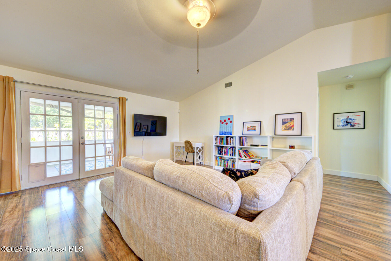 805 Gardener Road Rockledge, FL 32955 - Photo 9 of 38 living room with doors to porch
