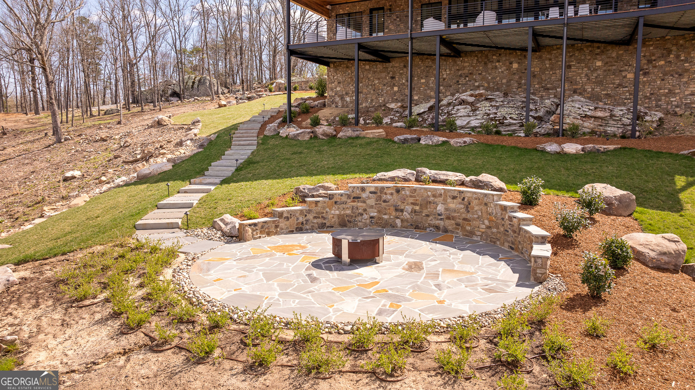 6565 Scenic Highway Rising Fawn, GA 30738 - Photo 42 of 47 a view of a yard with a fountain