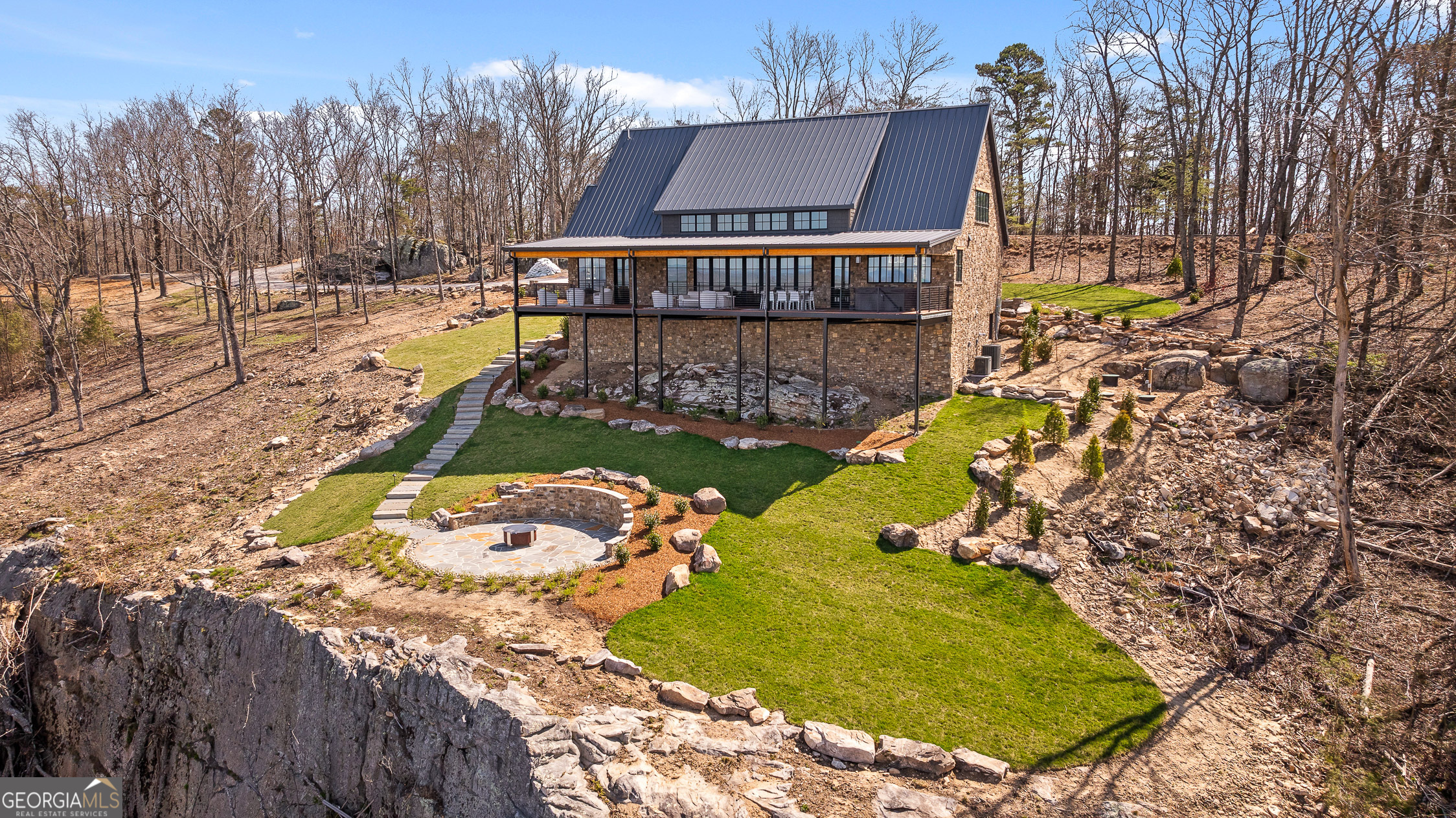 6565 Scenic Highway Rising Fawn, GA 30738 - Photo 45 of 47 a view of a swimming pool with a patio and a yard