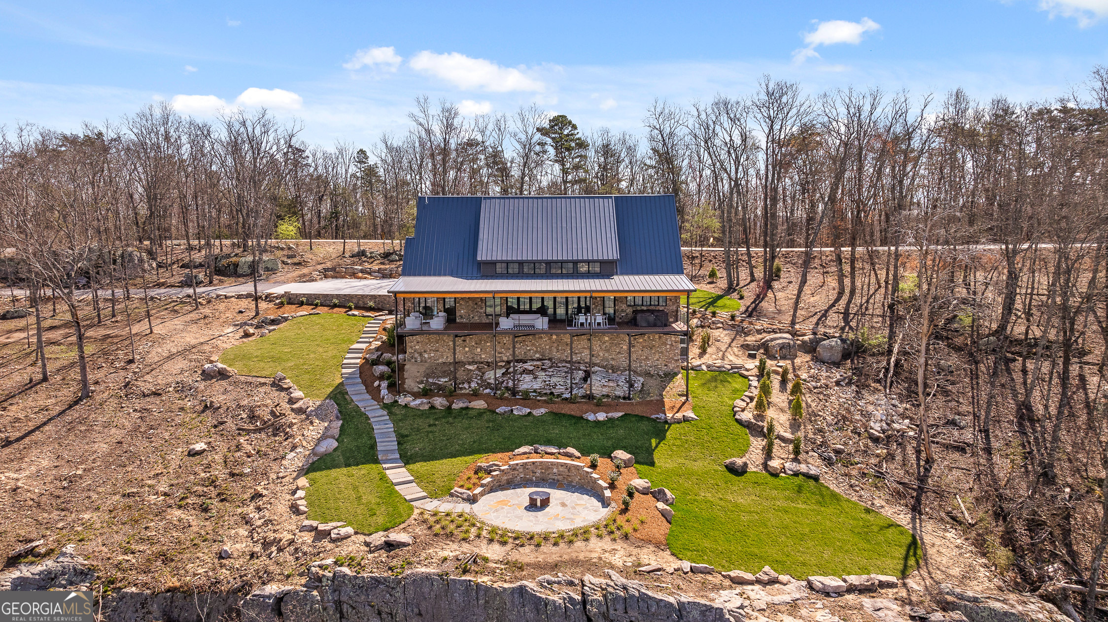 6565 Scenic Highway Rising Fawn, GA 30738 - Photo 46 of 47 a view of swimming pool with seating area and trees
