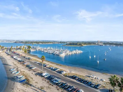 a view of a city with ocean