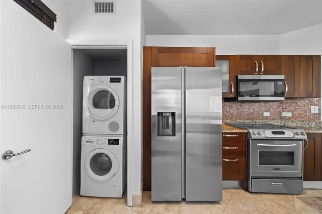 a view of a balcony with chairs