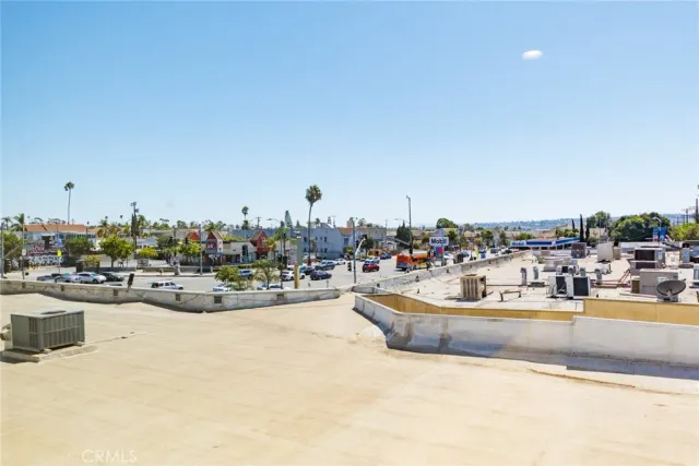 a view of a terrace with seating area
