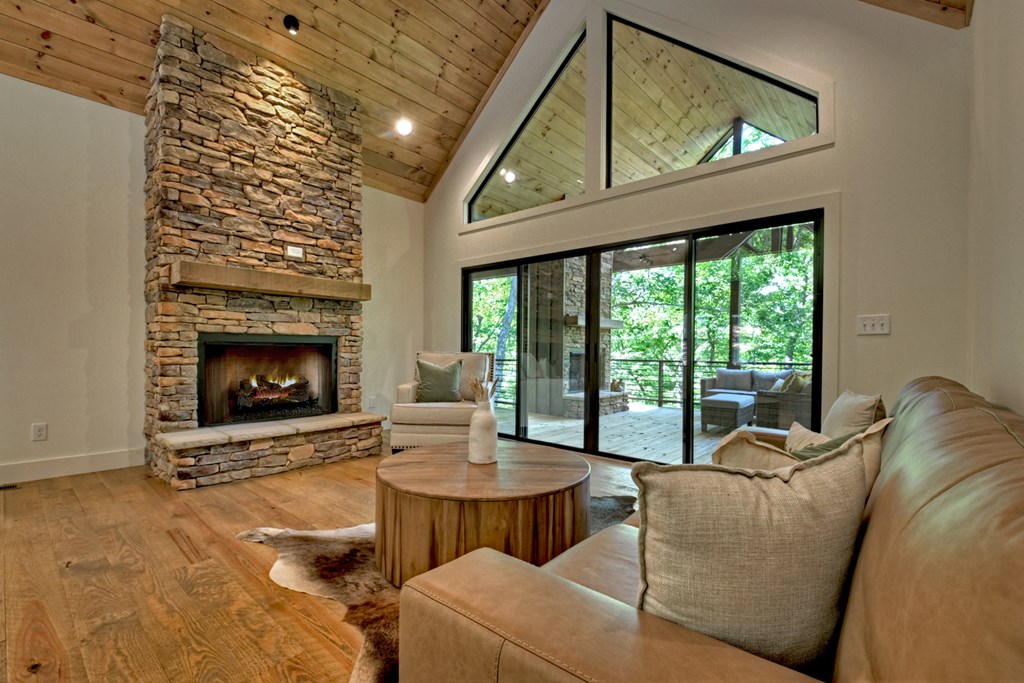 187 Chickadee Road Morganton, GA 30560 - Photo 64 of 94 a living room with furniture and a fireplace