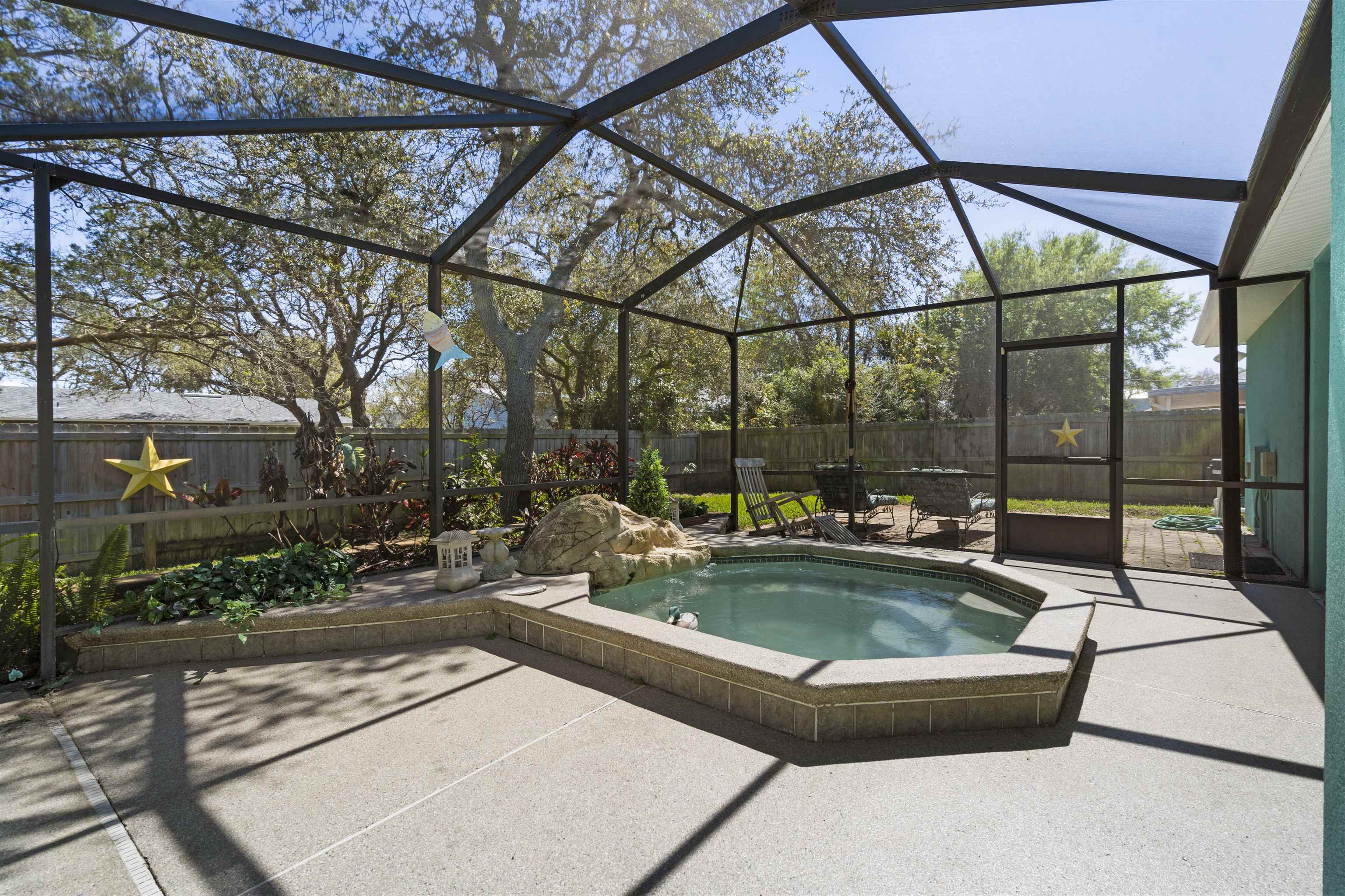 5372 5th Street St. Augustine, FL 32080 - Photo 33 of 46 a view of swimming pool with outdoor seating and livingroom