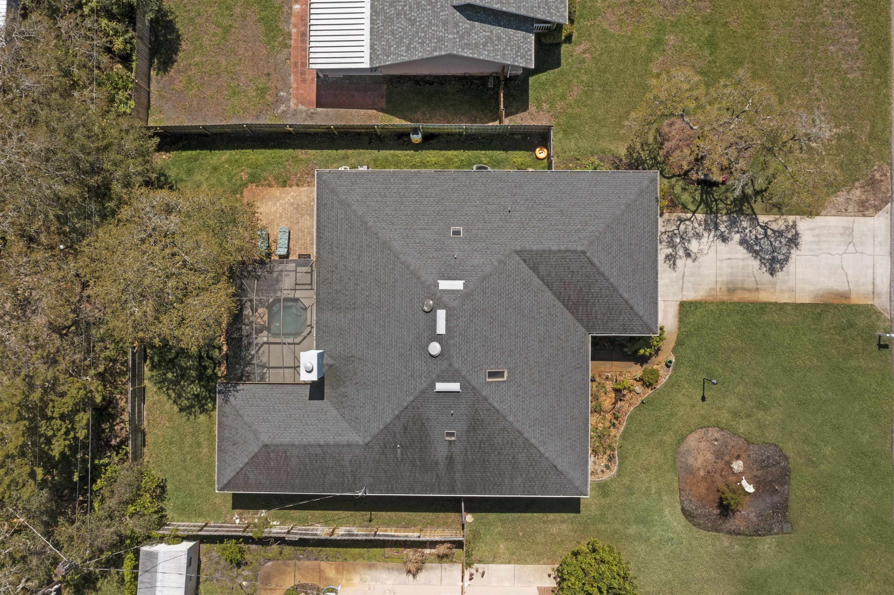 5372 5th Street St. Augustine, FL 32080 - Photo 43 of 46 an aerial view of a house with a swimming pool
