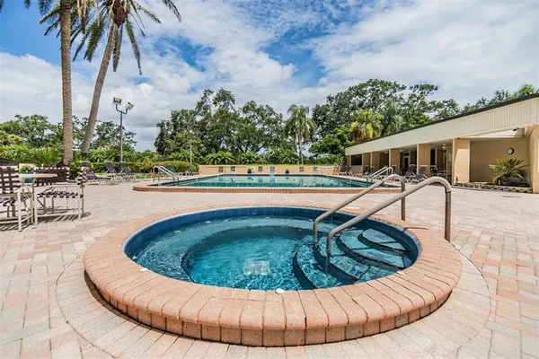 a view of a volley ball court