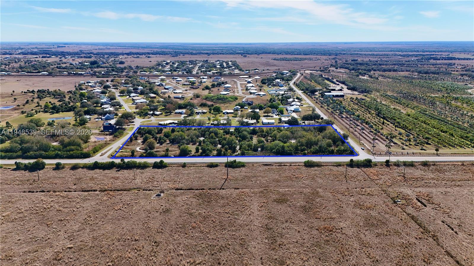 an aerial view of a large parking space