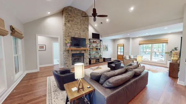 a kitchen with a sink and a refrigerator