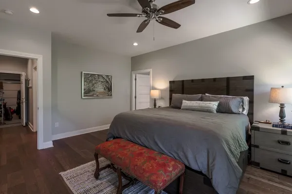 a view of hallway with stairs