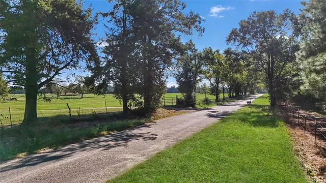 a view of a lake with a houses