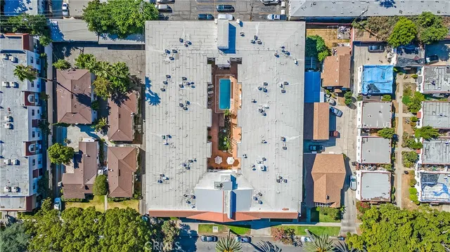 an aerial view of a city