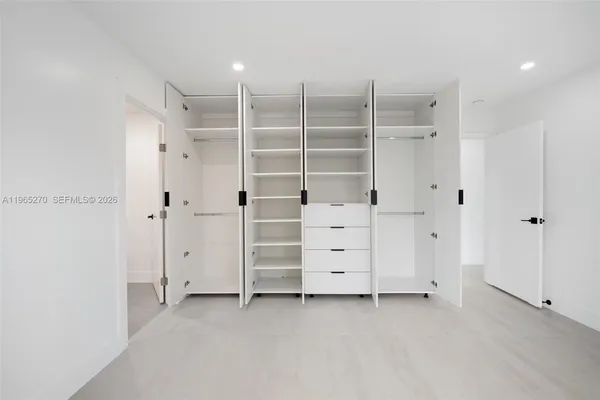 a view of closet area