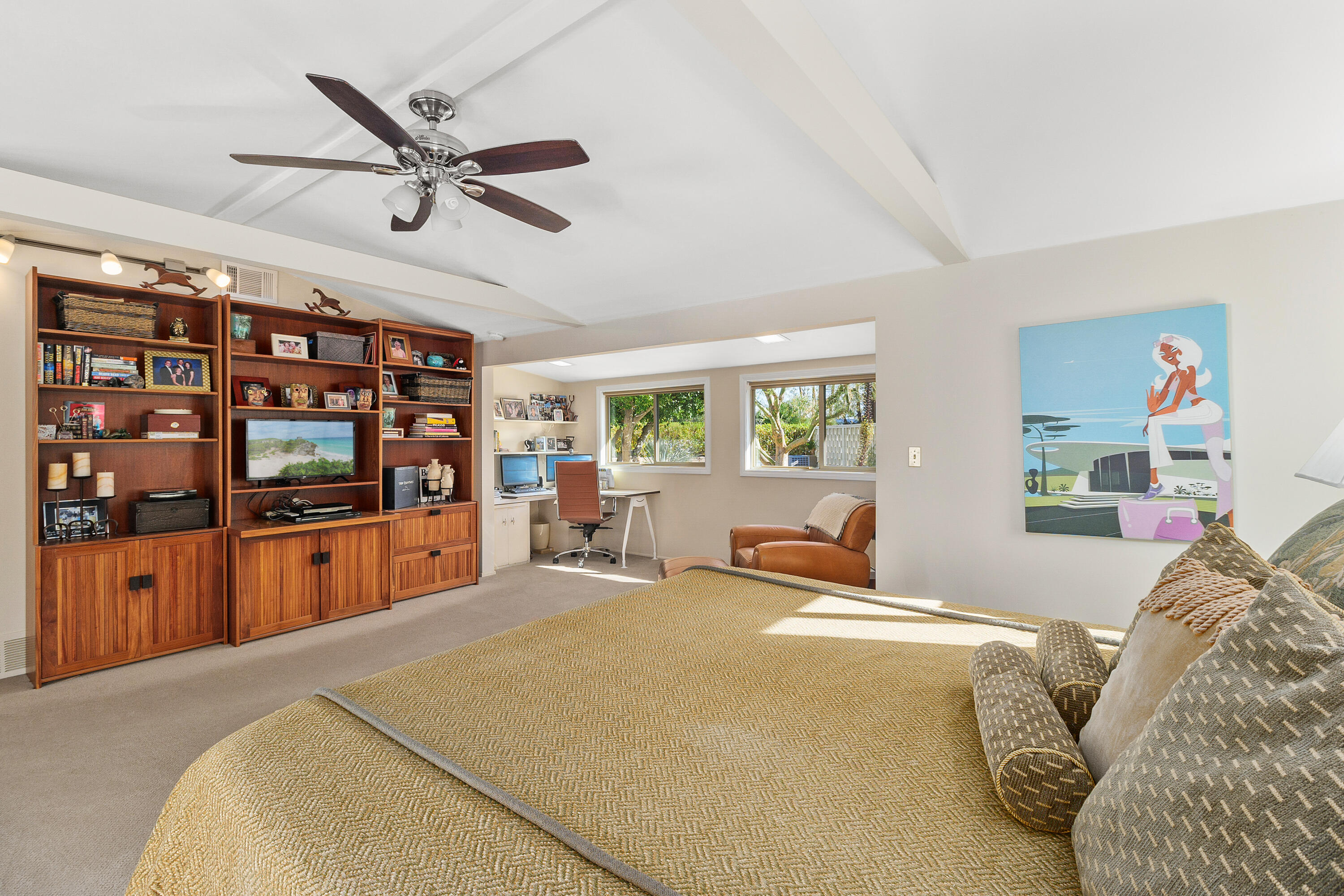 70801 Fairway Drive Rancho Mirage, CA 92270 - Photo 24 of 48 a bed room with a bed and a large window