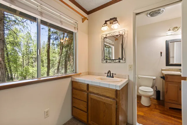 a view of a bench in the street