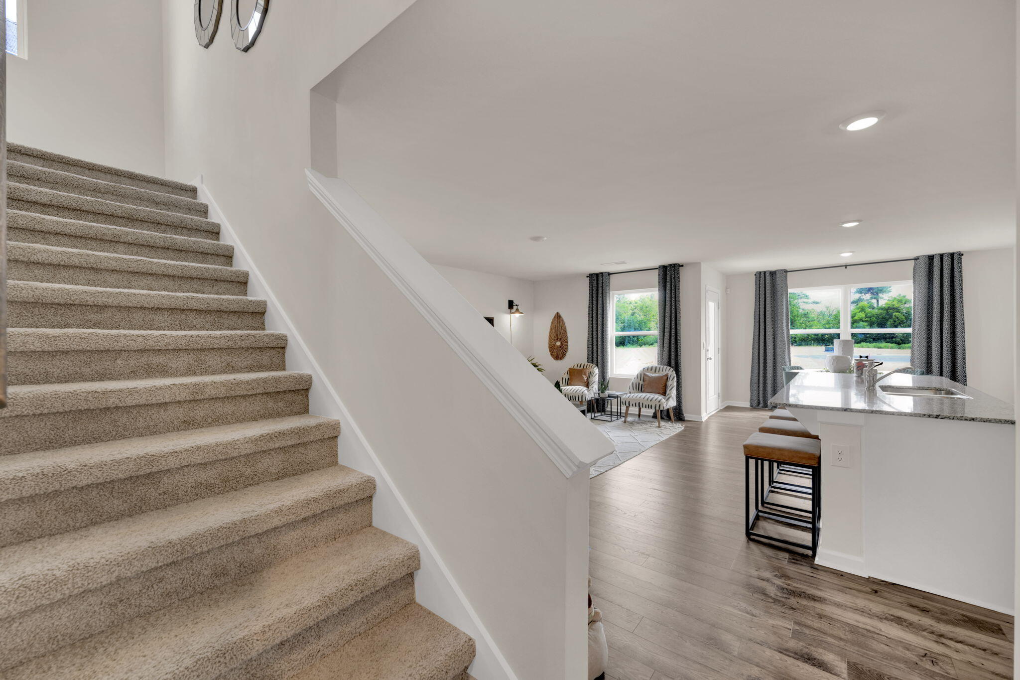 593 Fox Den Circle Dalton, GA 30721 - Photo 45 of 47 Stairs + Living Area PV +Kitchen PV