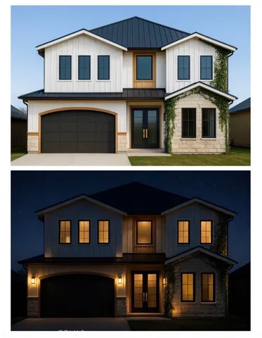 a front view of a building