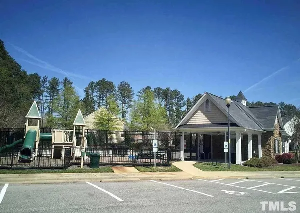 a view of a building with a patio