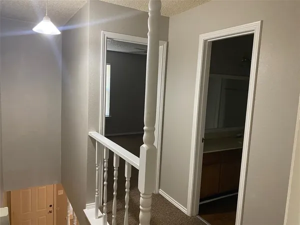 a view of stairs