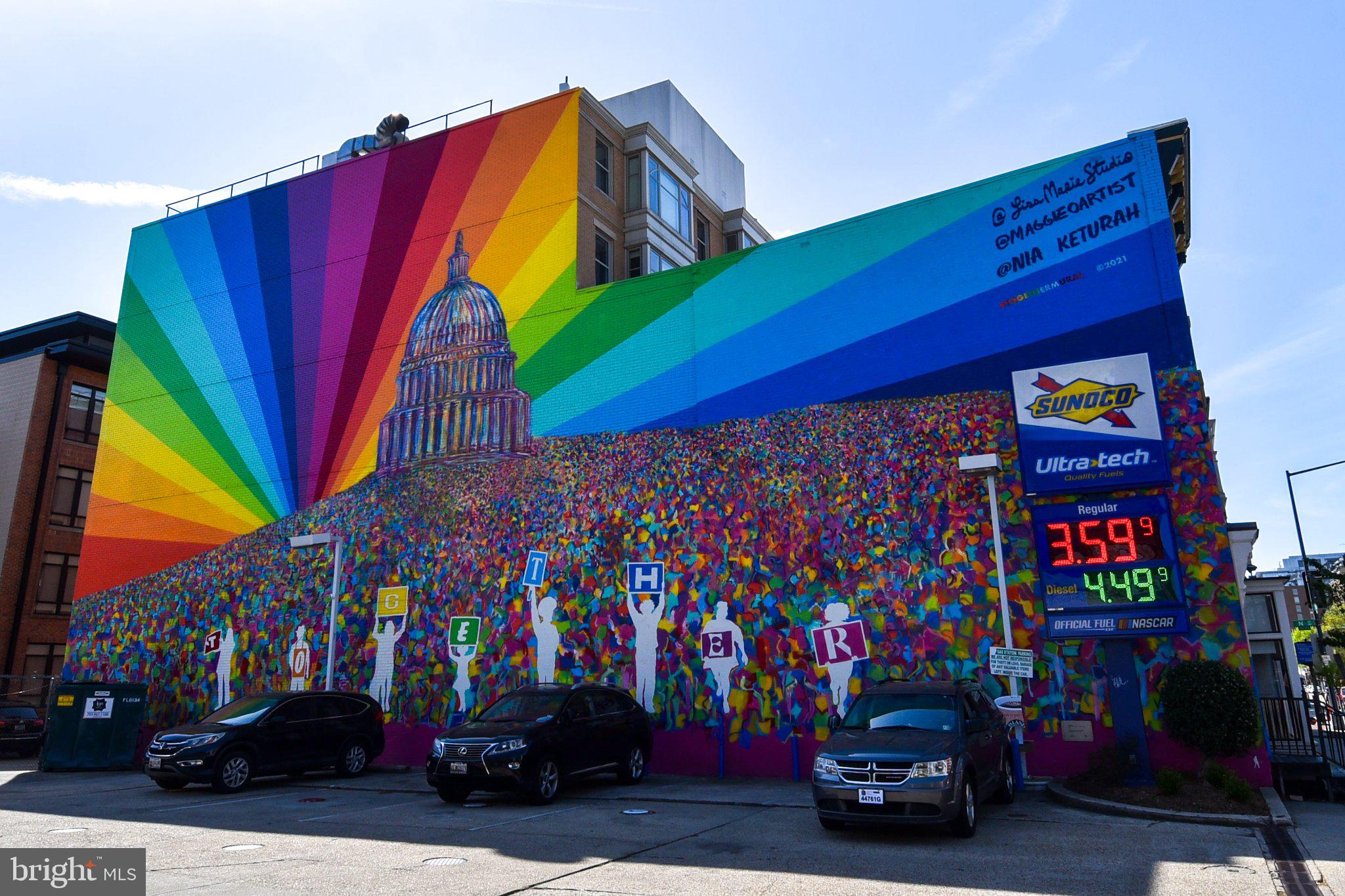 1316 9th Street Northwest Washington, DC 20001 - Photo 38 of 44 Vibrant mural celebrating unity.
