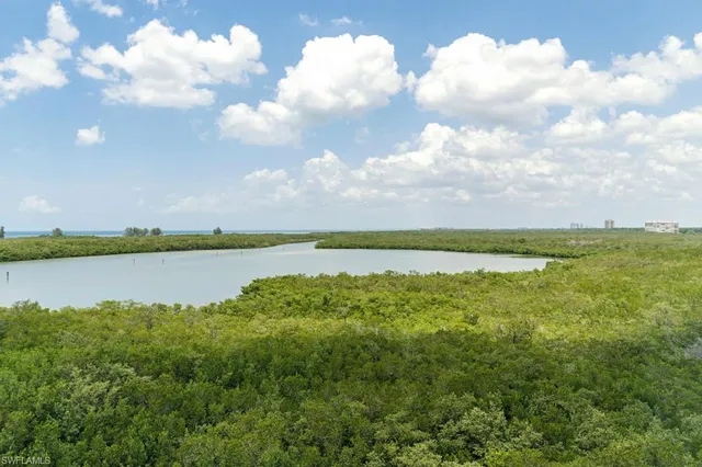 a view of a city and lake