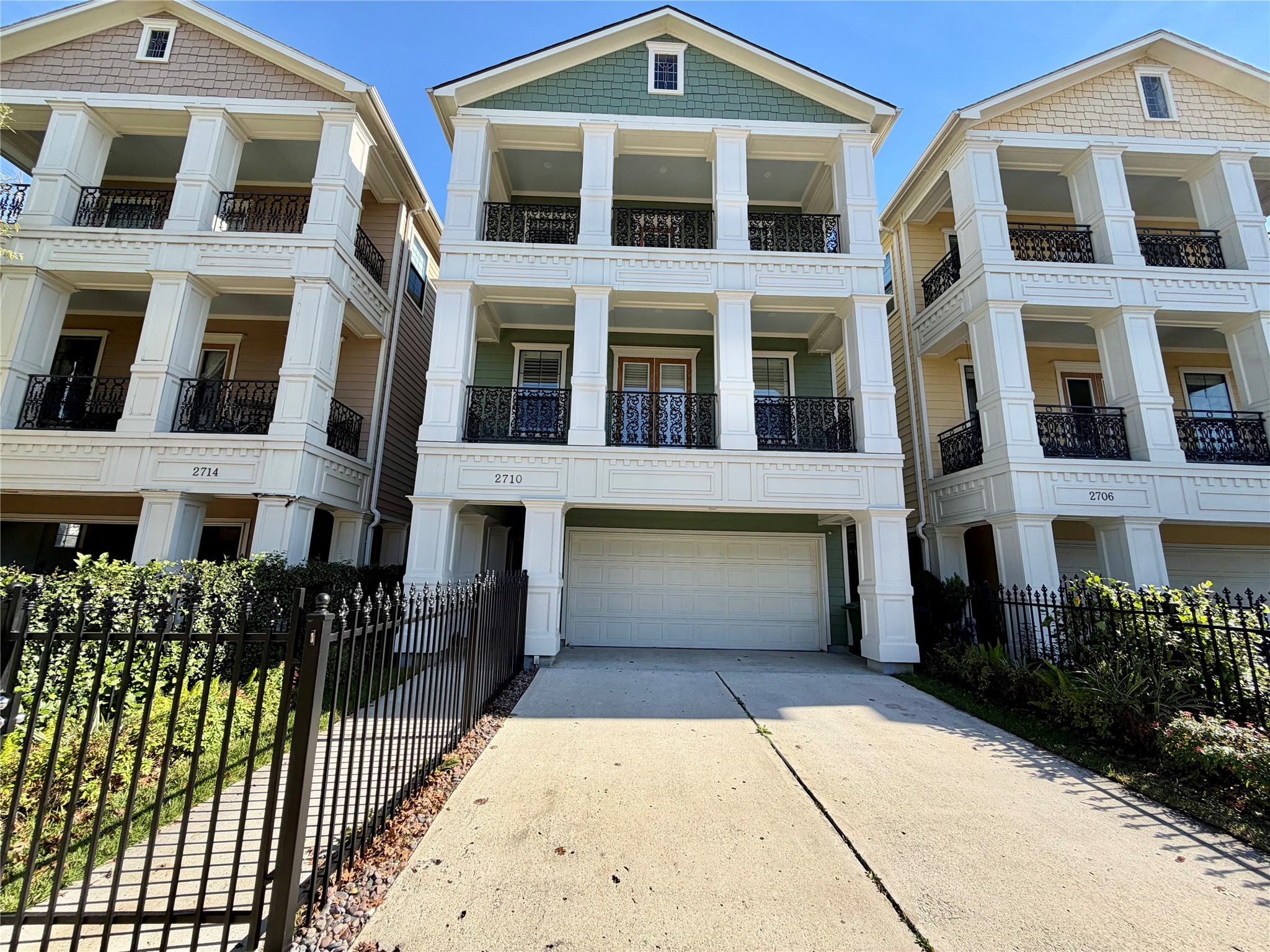 a front view of a building