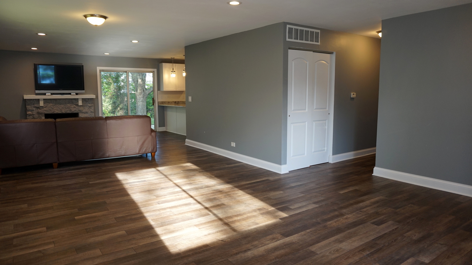 5740 Timberlane Road Matteson, IL 60443 - Photo 2 of 17 a view of kitchen with cabinets and wooden floor