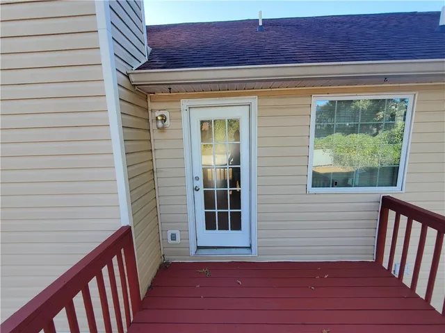 a view of front door of house