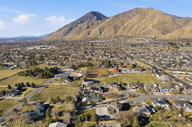 145 Carnesecca Court Mapleton, UT 84664 - Photo 104 of 109 Aerial view of residential area featuring a mountainous background