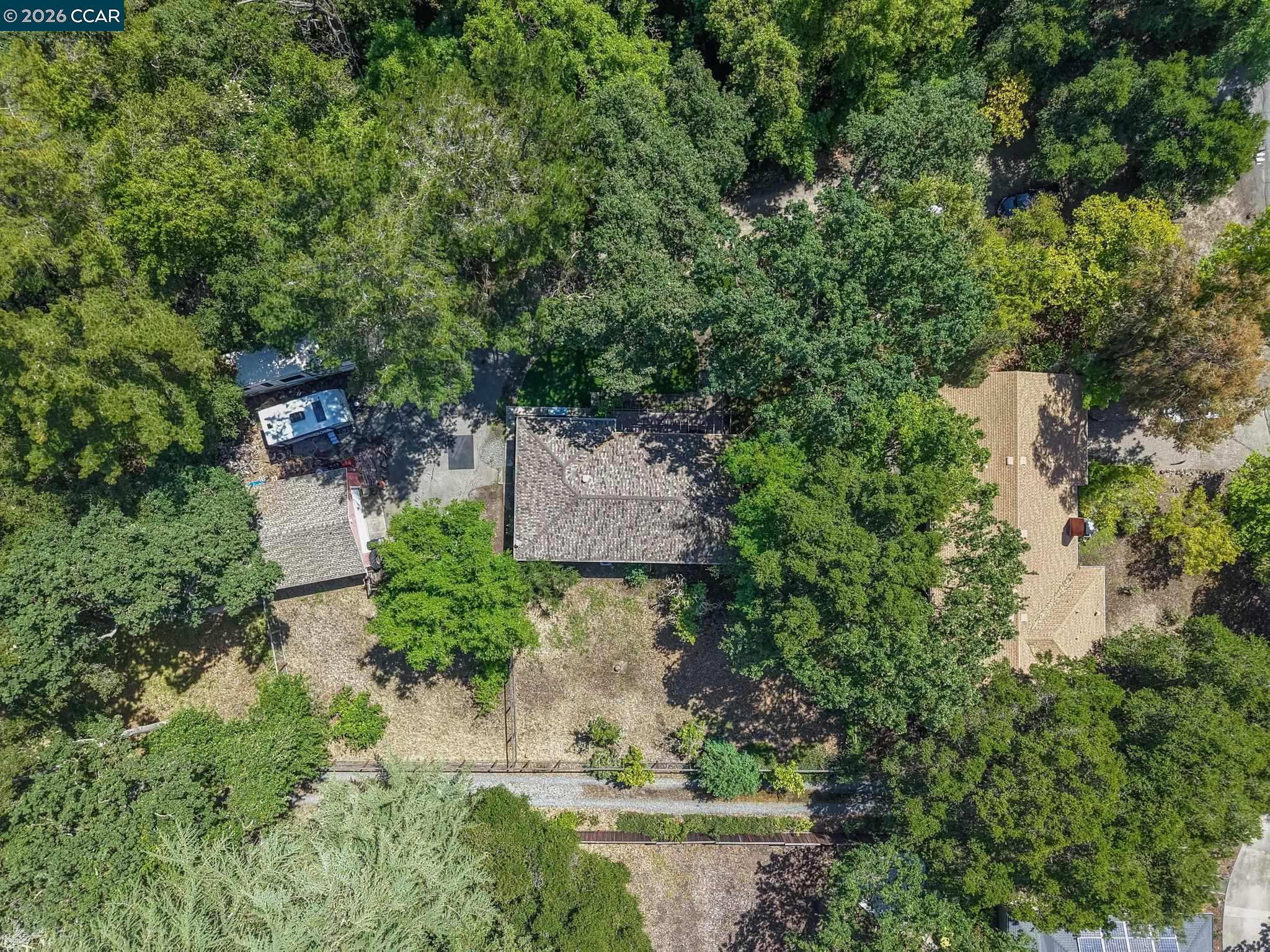 2648 Reliez Valley Road Martinez, CA 94553 - Photo 37 of 38 an aerial view of a house with outdoor space and trees all around