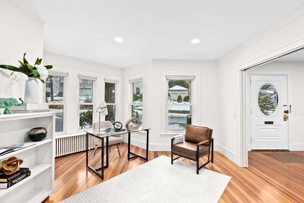 90 Brook Street Wellesley, MA 02482 - Photo 15 of 40 a living room with furniture and wooden floor