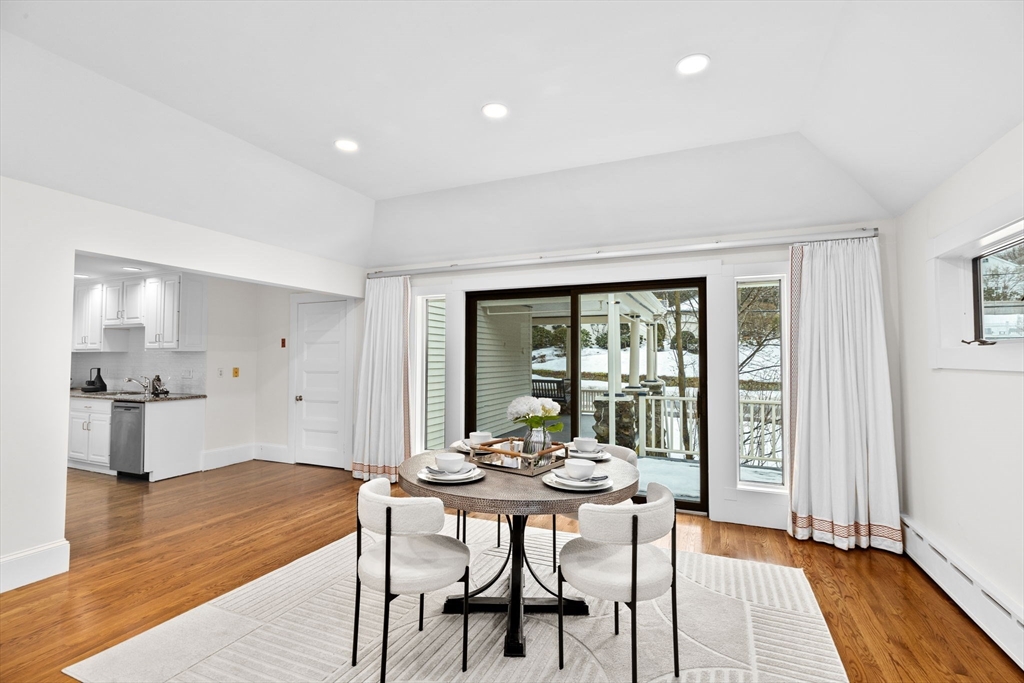 90 Brook Street Wellesley, MA 02482 - Photo 6 of 40 a view of a dining room with furniture and wooden floor