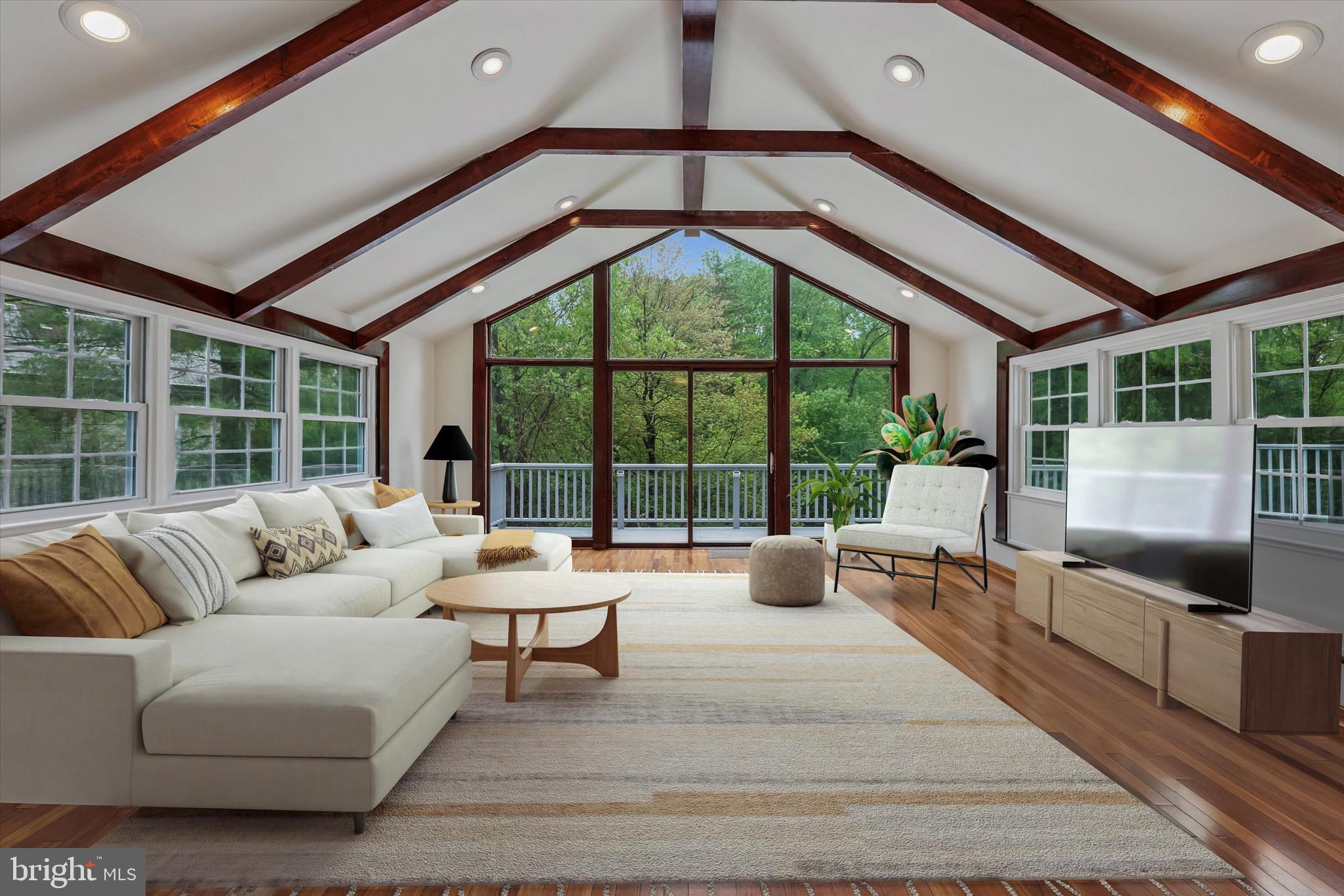 527 Conshohocken State Road Gladwyne, PA 19035 - Photo 4 of 44 Virtually staged great room with amazing view