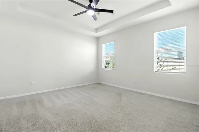 an empty room with closet