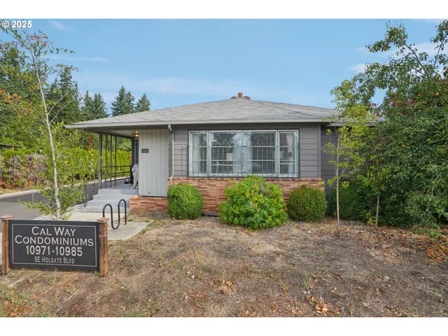 a view front of house with a garden