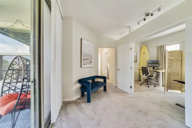 a view of a livingroom with furniture