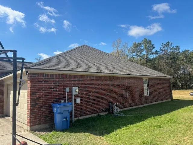a backyard of a house