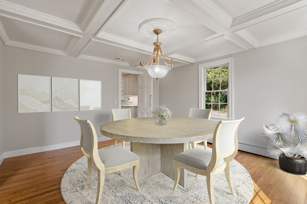 59 Standish Road Wellesley, MA 02481 - Photo 5 of 31 a view of a dining room with furniture and wooden floor