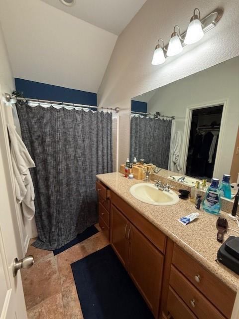 2513 South 2nd Street, Unit 3 Waco, TX 76706 - Photo 31 of 35 a bathroom with a double vanity sink and a mirror