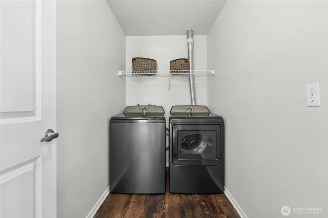 a close view of washer and dryer