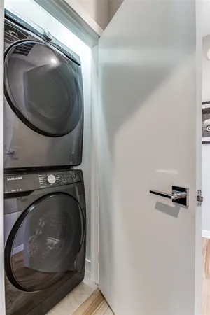 a utility room with a washer and dryer