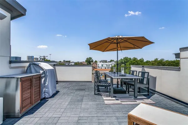 a outdoor view with a sitting space